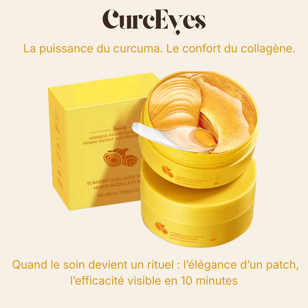 🌿 CurcEyes Patchs Regard au Curcuma & Collagène  40 paires